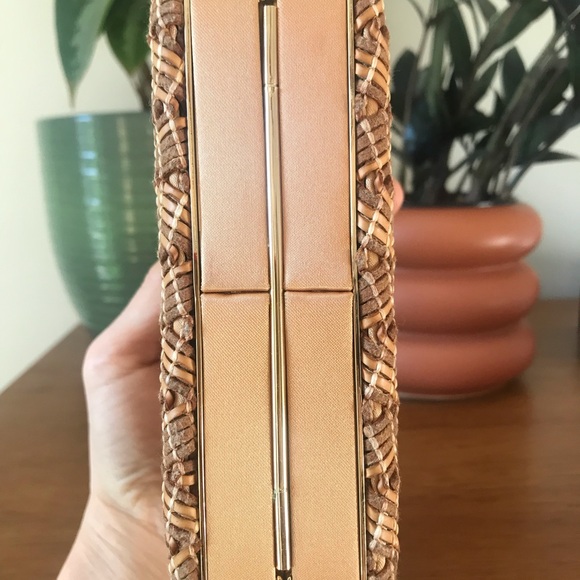 LK Bennett London woven clutch miniaudiere BHLDN wedding event party purse - Picture 6 of 10